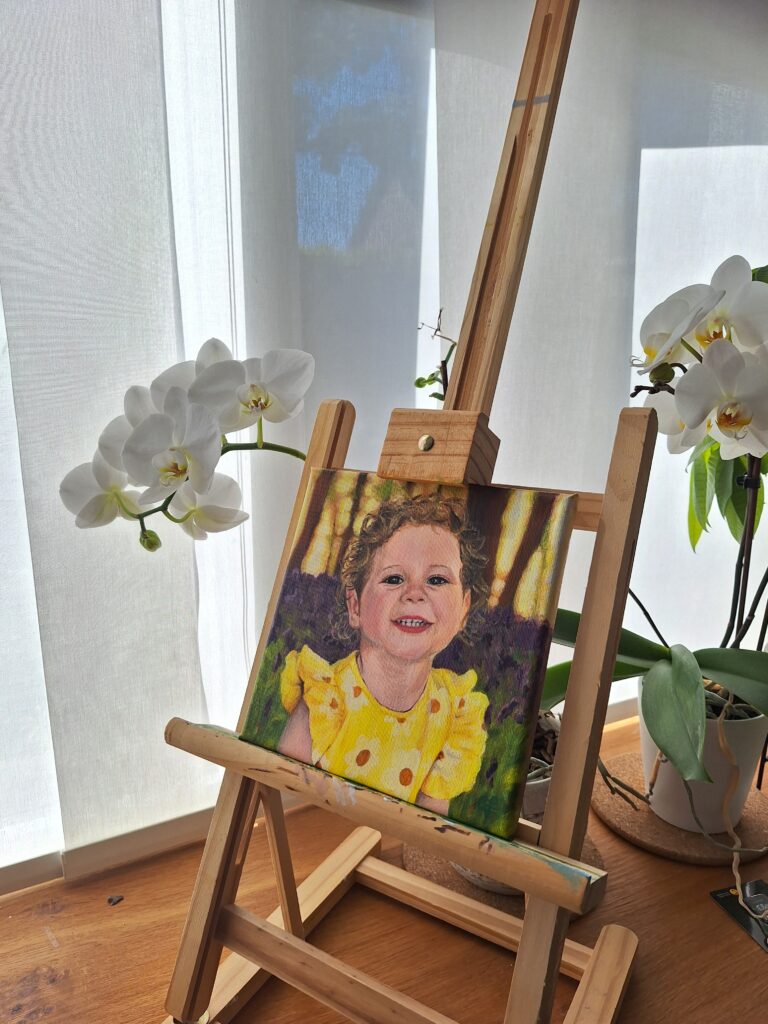 Ma Belle Fleur - Displayed on table top easel