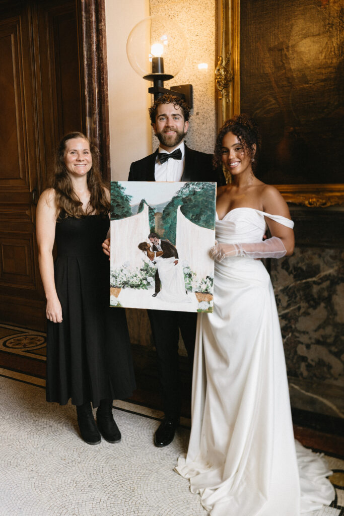 S & R - Painting reveal on Wedding day